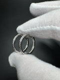 20mm 14k White Gold 1ctw VS/VVS Lab Diamond Channel Set Inside Out Hoops 5.1g
