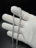 24" Silver 22ctw Moissanite Tennis Chain 3mm 28.0g
