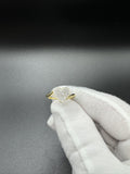 Size 7 10k Yellow Gold Iced Out Heart Ring with Natural Diamonds 1.7g