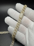 8mm Moissanite Cuban Chain, 13.8ctw D VVS1, GRA Certified, Gold Over 925 Silver, 22" (65.4g)