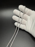 22" Silver 18ctw Moissanite Tennis Chain 3mm 26.5g