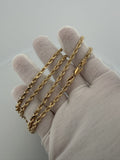 10K 6.5mm Handmade Solid Rope Chain