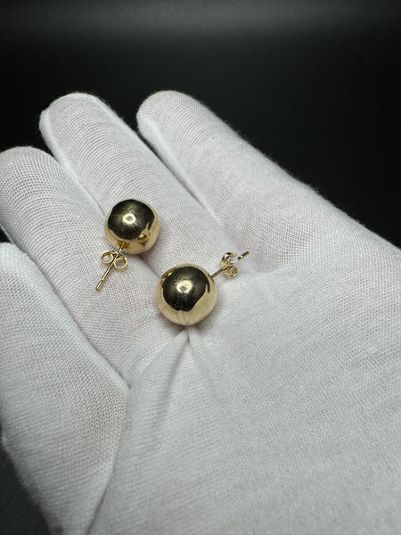 8mm 14k Yellow Gold Ball Studs .8g