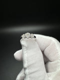 Size 7 14k White Gold 4/10ctw Natural Diamond 3 Cluster Flower Set Ring 3.22g