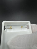 7mm 14k Yellow Gold Teddy Bear Studs Screw Back Posts