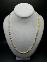 24” 14k Yellow Gold Rope 4.5mm 41.6g