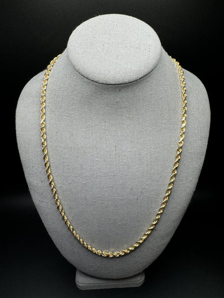 24” 14k Yellow Gold Rope 4.5mm 41.6g