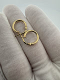12mm 14k Yellow Gold Huggies 1.05g