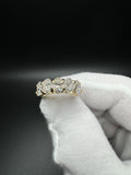 Size 7 14k Yellow Gold 4ctw Oval E-F VS/VVS 5 Stone Lab Diamond Ring 6.9g