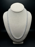 24” Silver 18ctw Moissanite Tennis Chain 8mm 75.9g