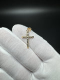 1.25” 14k Gold Cross/Crucifix 5mm Bail 1.0g