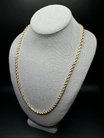 24” 14k Yellow Gold Rope 4.5mm 41.6g
