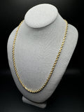 24” 14k Yellow Gold Rope 4.5mm 41.6g