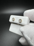 6mm 10k Yellow Gold 1/5ctw Natural Diamond Circle Cluster Studs .9g
