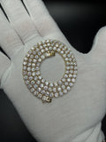 18" 4mm gold over silver moissanite tennis chain, 32.71ctw D VVS1, 25.4g – Ott Family Jewelry (13)