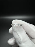 Size 8 Silver 1/2ctw Lab Diamond Prong Set Alternating Diamond Fashion Ring 1.8g