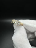 Size 7 14k Yellow Gold 4ctw Oval E-F VS/VVS 5 Stone Lab Diamond Ring 6.9g