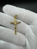 1.5” 14k Yellow Gold Crucifix 3mm Bail 2.1g