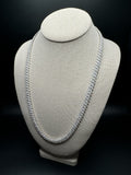 24” Silver 18ctw Moissanite Tennis Chain 8mm 75.9g