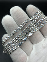 5mm Silver Curb Chains/ bracelets