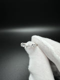 Size 8 Silver 1/2ctw Lab Diamond Prong Set Alternating Diamond Fashion Ring 1.8g