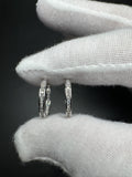 15mm Silver 1/2ctw VS/VVS Lab Diamond Channel Set Inside Out Hoops 2.5g