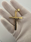 2.5” x 1.5” 14k Yellow Gold 3D Crucifix 8mm Bail 3.6g