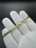 7.5” 14k Yellow Gold Tight Link Curb Bracelet 5mm 4.42g
