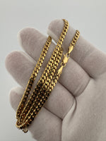 18” 14k Yellow Gold Cuban 4mm 21.5g
