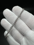 7.5” Moissanite Silver Fancy Link Tennis Bracelet 3.5mm 8.8g