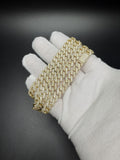 8mm Moissanite Cuban Chain, 13.8ctw D VVS1, GRA Certified, Gold Over 925 Silver, 22" (65.4g)