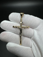 2.5” 14k Gold Cross/Crucifix 5.6mm Bail 3.2g