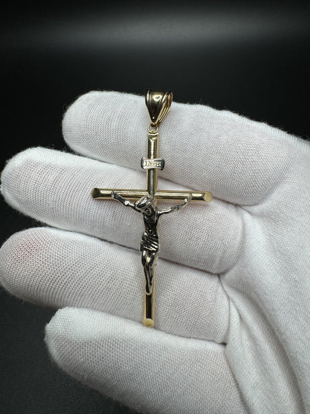 2.5” 14k Gold Cross/Crucifix 5.6mm Bail 3.2g
