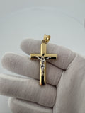 2.5” 14k Crucifix with Thick Cross 8mm Bail 4.04g
