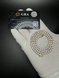 18" 4mm gold over silver moissanite tennis chain, 32.71ctw D VVS1, 25.4g – Ott Family Jewelry (15)