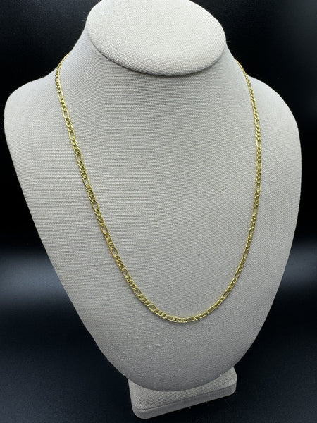 22” 14k Yellow Gold Figaro 3.2mm 4.3g