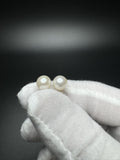 8.5mm 14k Yellow Gold Freshwater Pearl Studs 1.8g