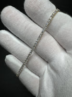 7.5” 14k Yellow Gold 3ctw Lab Diamond Tennis Bracelet 7.3g