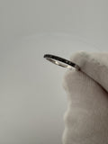 Size 7 10k White Gold Natural Black Diamond Half Eternity Band 1.7g