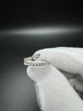 Size 8 Silver .6ctw Lab Diamond Snake/ Bypass Ring 2.5g
