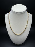 17" 14k Yellow Gold Rope 3.5mm 6.9g
