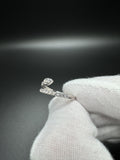 Size 7 Silver .6ctw Lab Diamond Snake/ Bypass Ring 2.4g