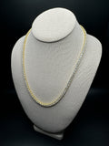 20” 38ctw Moissanite & Gold over Silver Tennis Chain 4mm 32.2g