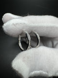 15mm Silver 1/2ctw VS/VVS Lab Diamond Channel Set Inside Out Hoops 2.5g