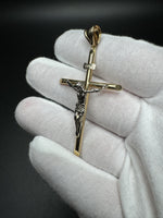 2.5” 14k Gold Cross/Crucifix 5.6mm Bail 3.2g