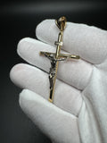 2.5” 14k Gold Cross/Crucifix 5.6mm Bail 3.2g