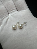 8.5mm 14k Yellow Gold Freshwater Pearl Studs 1.8g