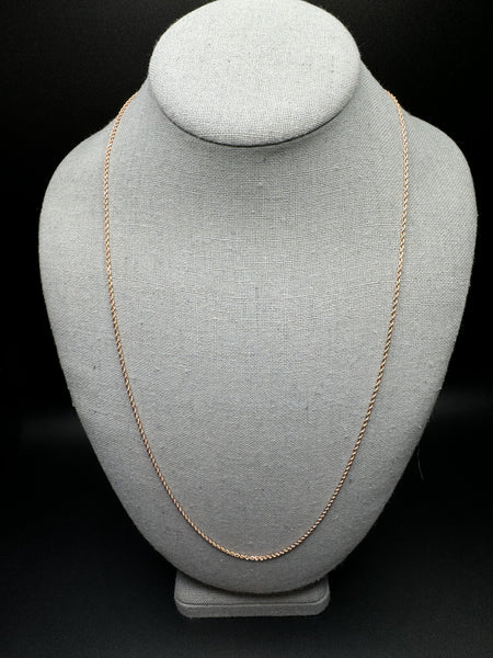 24” 10k Rose Gold Rope 1.5mm 4.4g