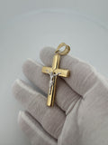 2.5” 14k Crucifix with Thick Cross 8mm Bail 4.04g
