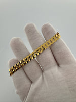 8” 14k Yellow Gold Curb Link Bracelet 8mm 11.5g